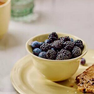 NEW Set of 4 Reeves Portuguese Stoneware Nut Bowls - Butter Yellow Anthropologie